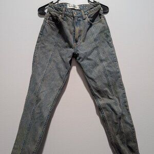 Reformation Seamed Straight-Leg Jeans Color wash Caribbean Size 25 Petite